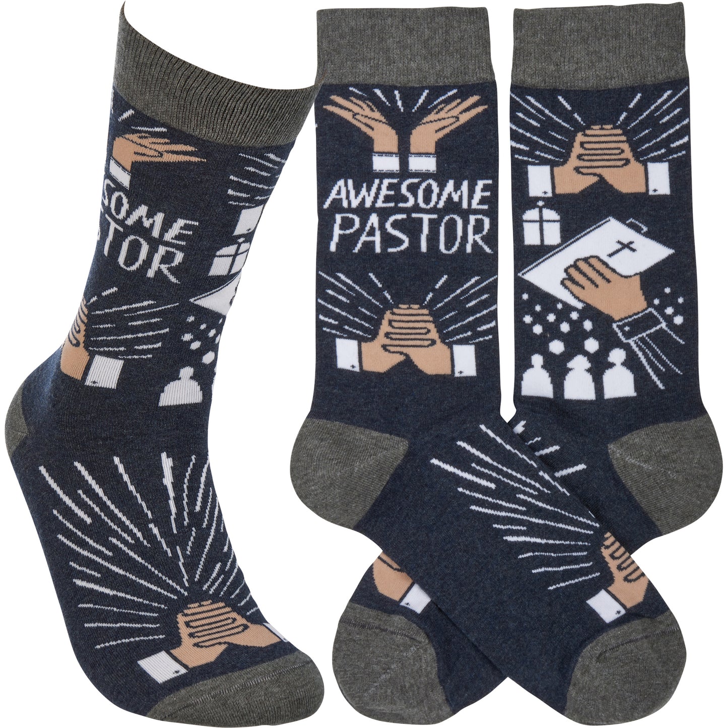 Awesome Pastor Socks | Primitives by Kathy