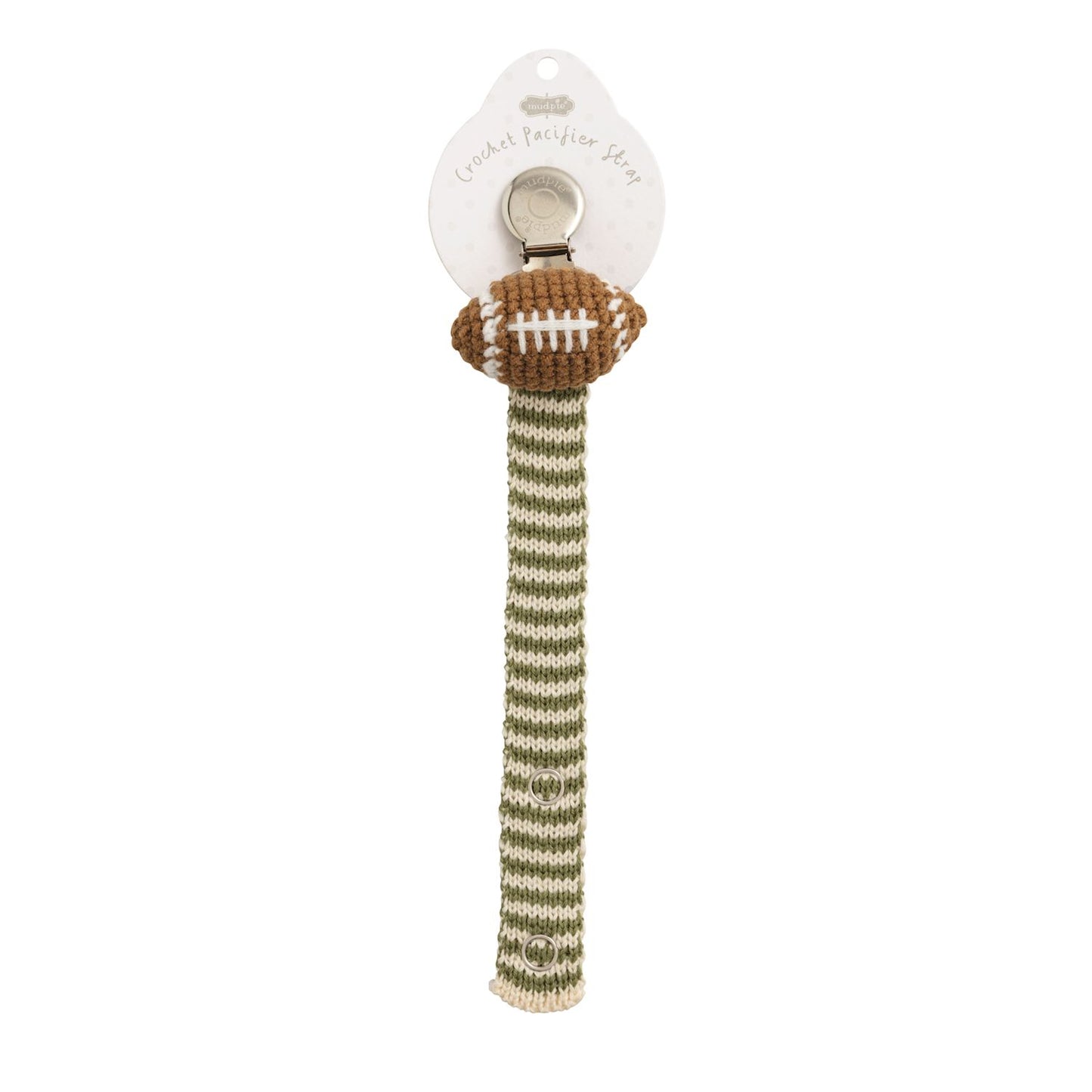 Football Crochet Pacy Clip | Mud Pie