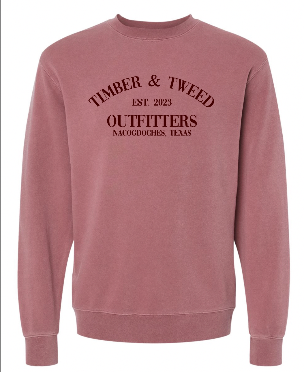 Timber and Tweed Sweatshirt in Washed Maroon | TTO