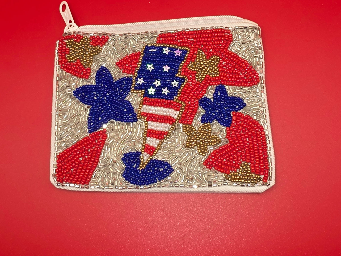 Beaded Patriotic Coin Pouch | Timber and Tweed Outfitters