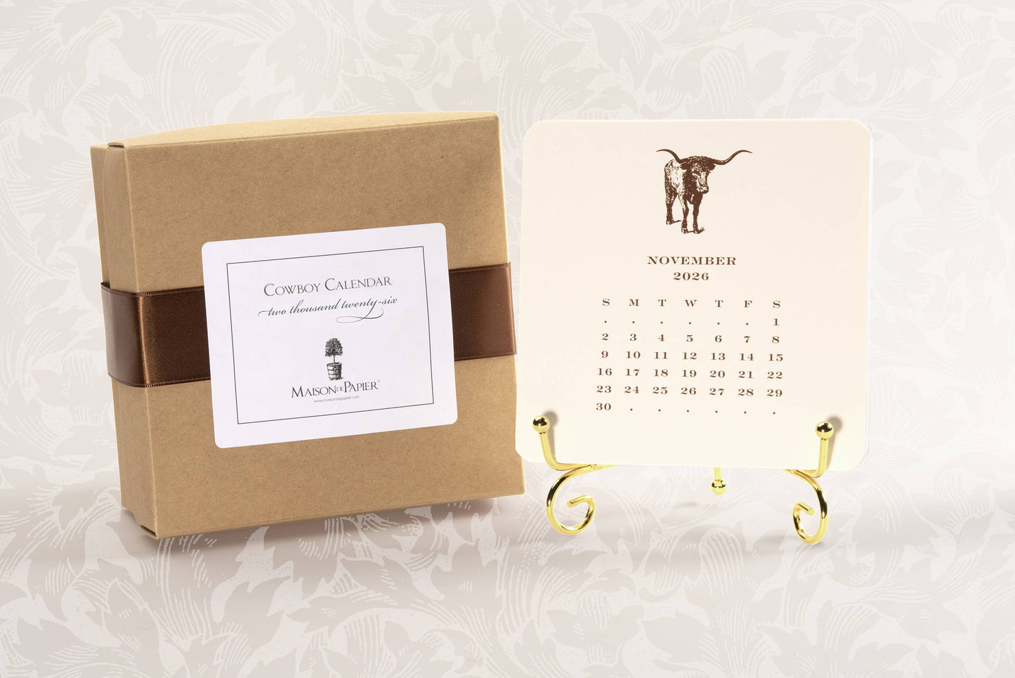2026 Cowboy Calendar with Easel: Complete set