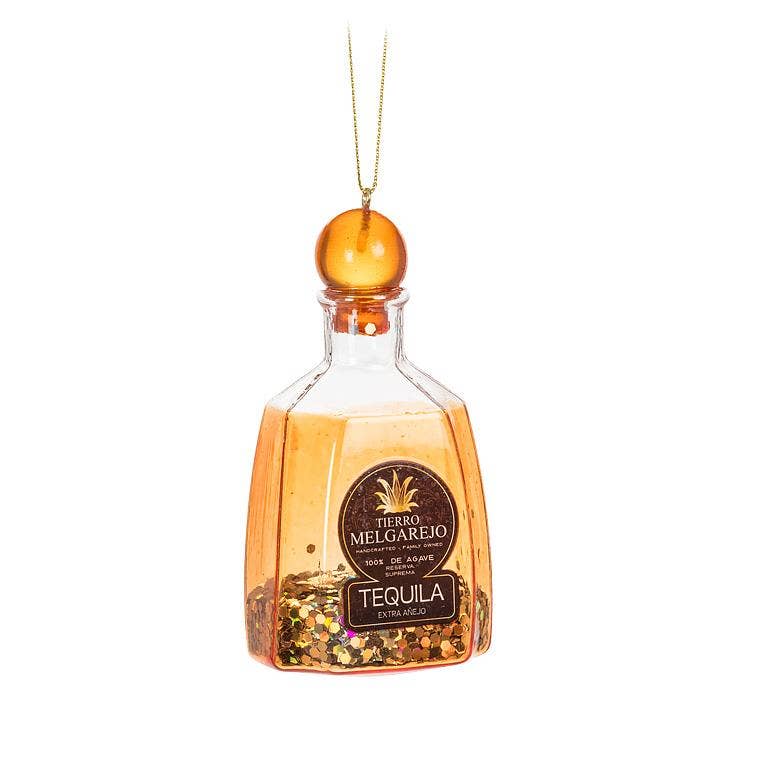 Glitter Tequila Bottle Ornament-4"H