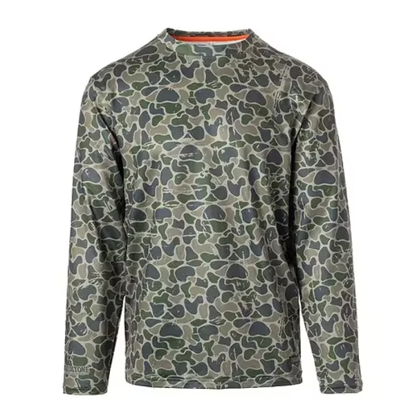 Youth Backwoods Camo Dry-fit L/S Pocketed Tee | Fieldstone