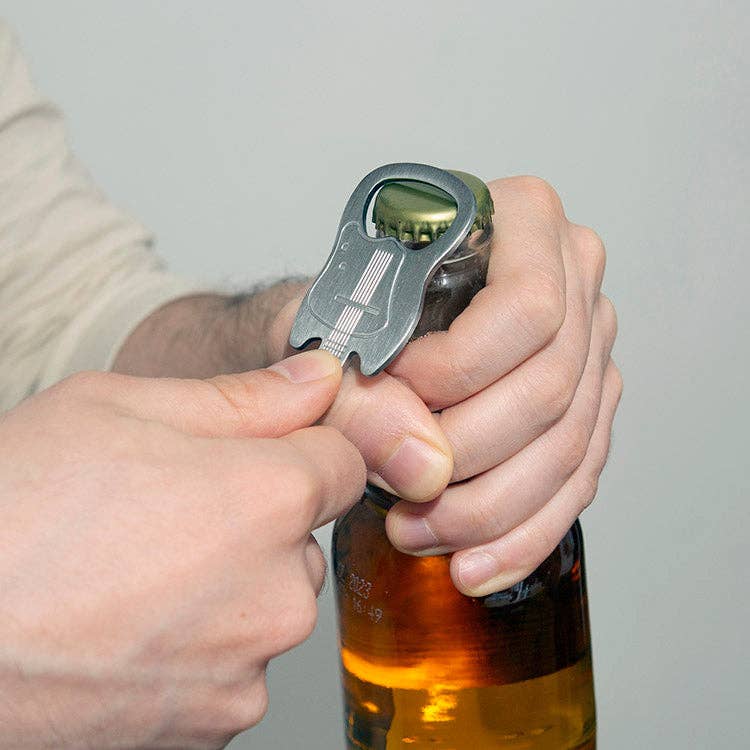Guitar Keychain Bottle Opener | Kikkerland Design Inc