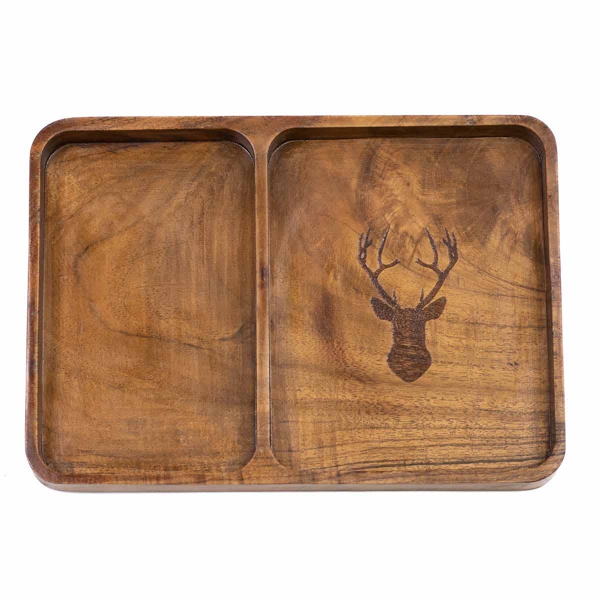 Deer Etched Wood Valet Tray | The Royal Standard