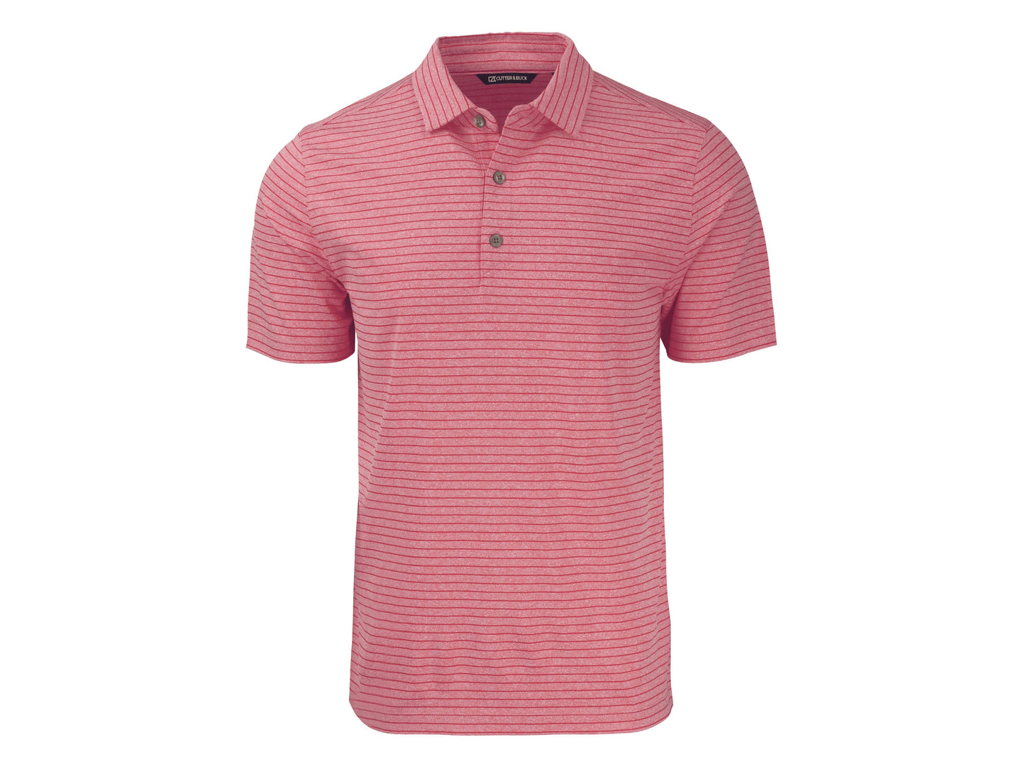 Cutter & Buck Forge Eco Heather Stripe Recycled Mens Polo: College Purple Heather / Large / MCK01303