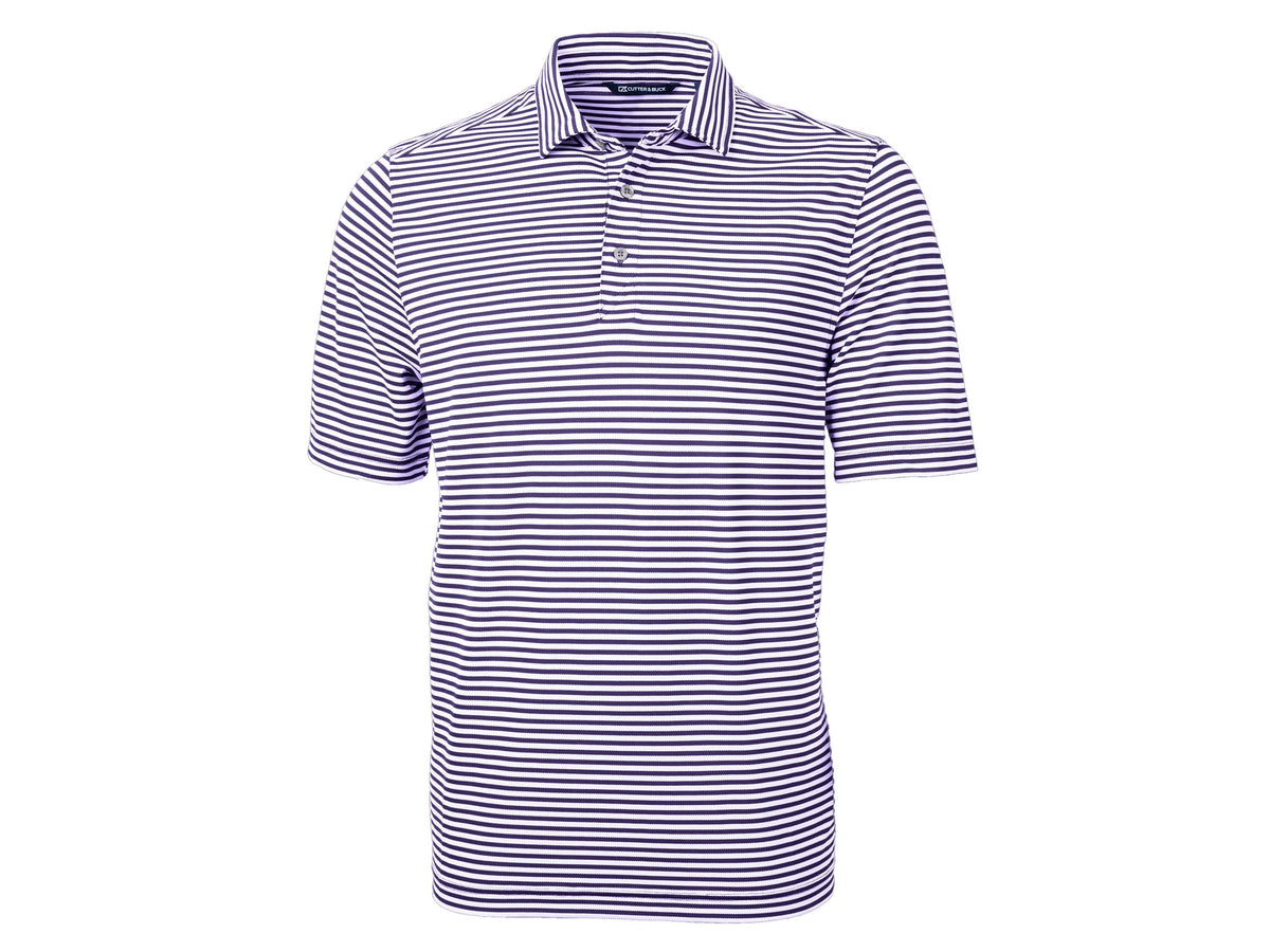 Virtue Eco Pique Stripe Recycled Mens Polo