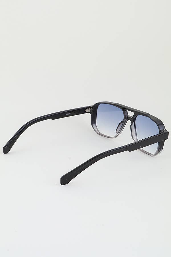 Retro Block Aviator Sunglasses: MULTICOLOR