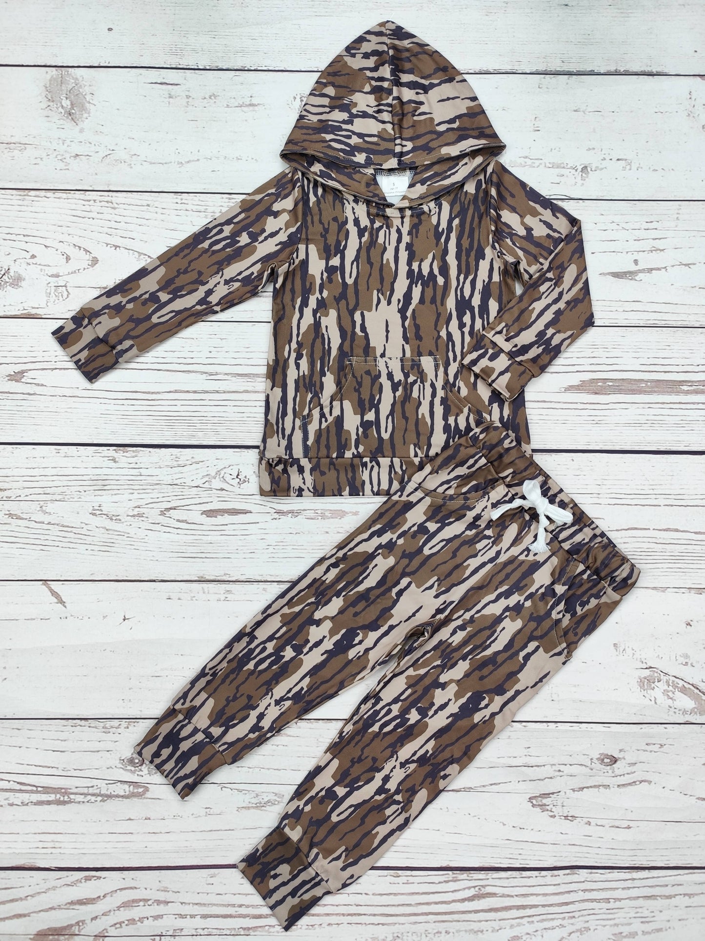 Boys Camouflage Print Hunting Pants Set | SK