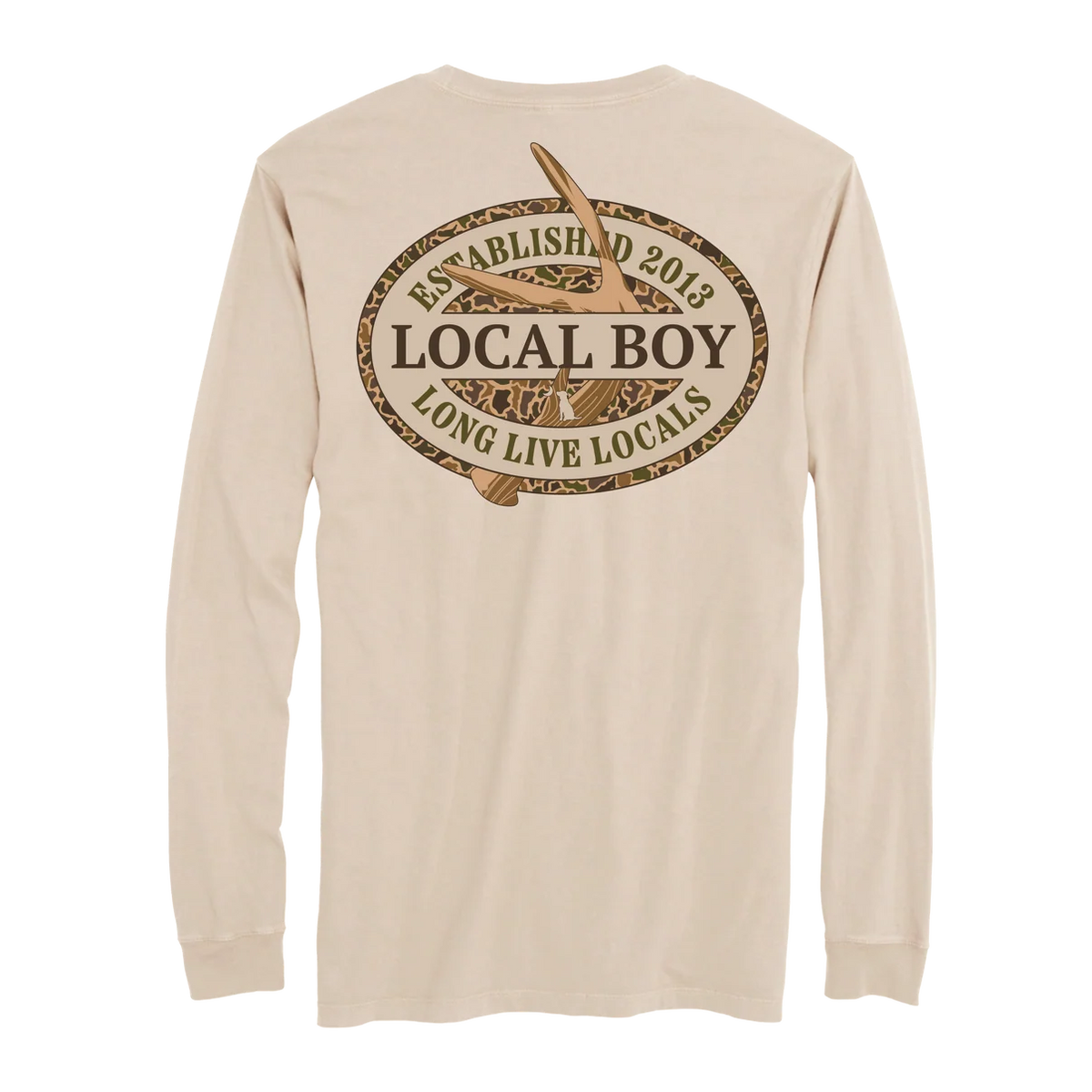 Old School Antler Oval LS Tee
