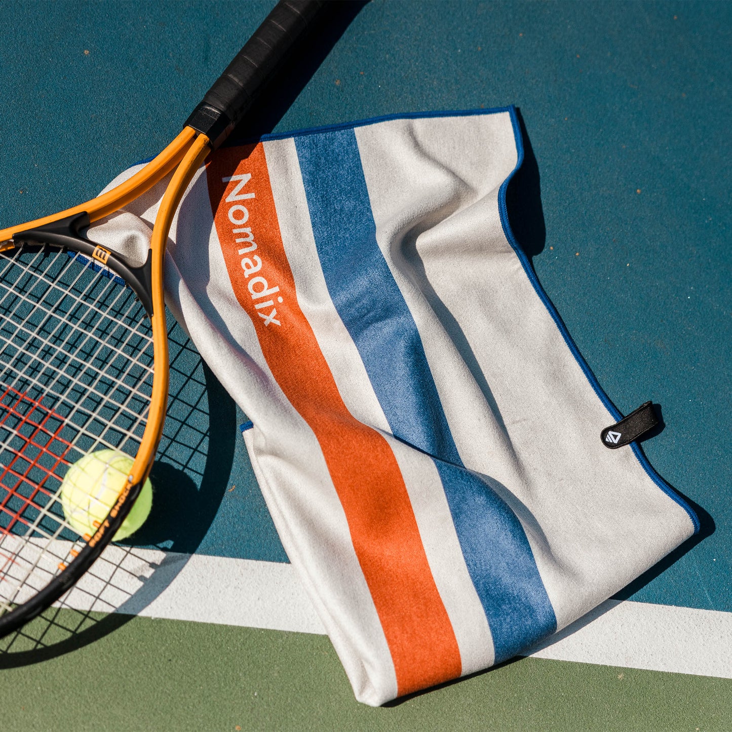 Fitness Towel: Rally White Red and Blue | Nomadix