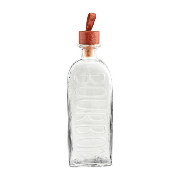 mud pie Bourbon Embossed Glass Decanter