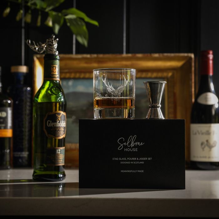 Stag Prince Glass, Pourer & Jigger Set | Selbrae