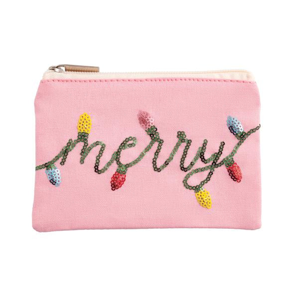 Merry Sequin Gift Pouch | Mudpie