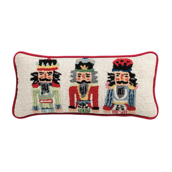 Lumbar Nutcracker Wool Pillow | Mud Pie