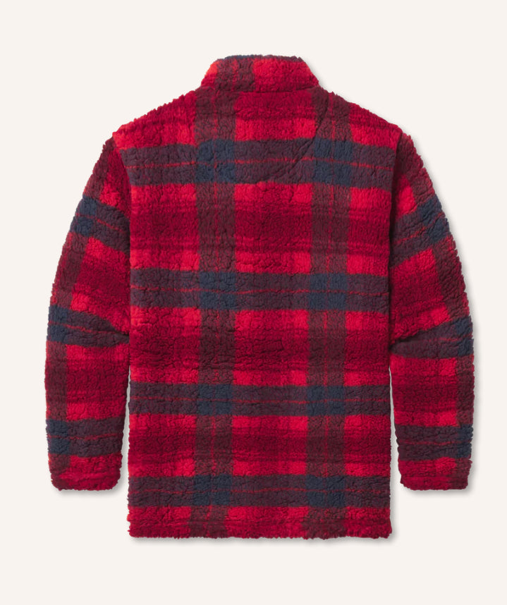 Youth Andover Plaid Sherpa Pullover | Southern Marsh