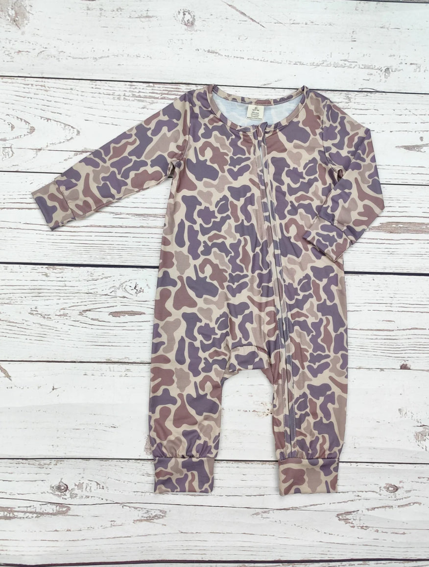 Baby Boy Camouflage Print Zippy Sleeper | sk
