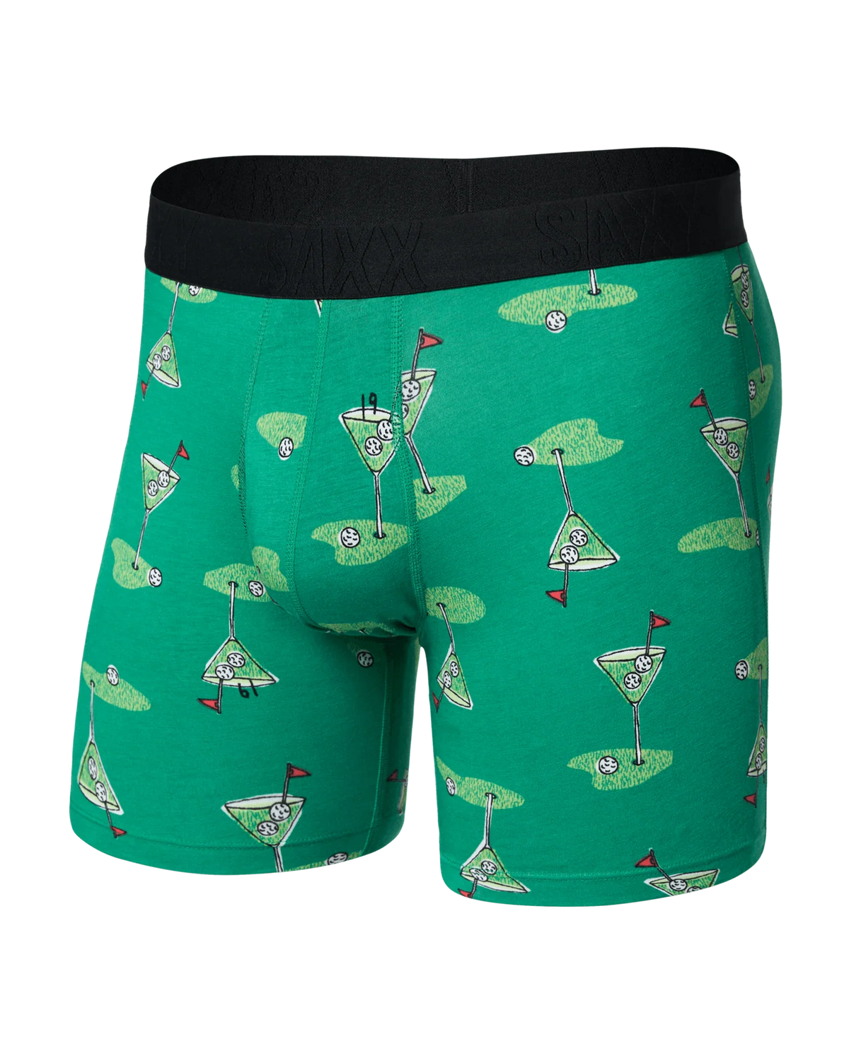 Golf Martini-Lush Meadow Droptemp Cooling Cotton Boxer Brief | SAXX