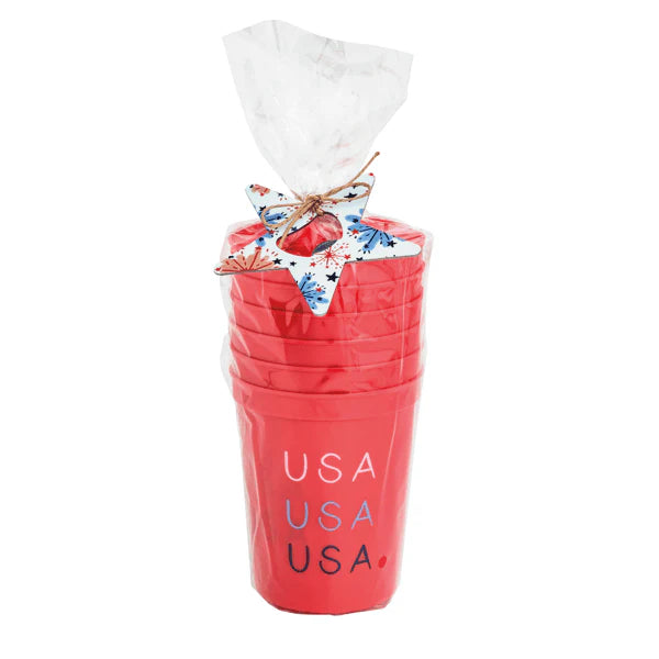 Red Americana Party Cup With Bottle Opener | Mudpie