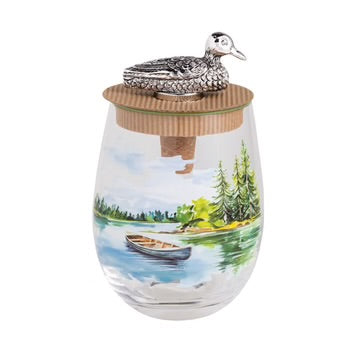Lake Retreat Wine Glass | Mud Pie