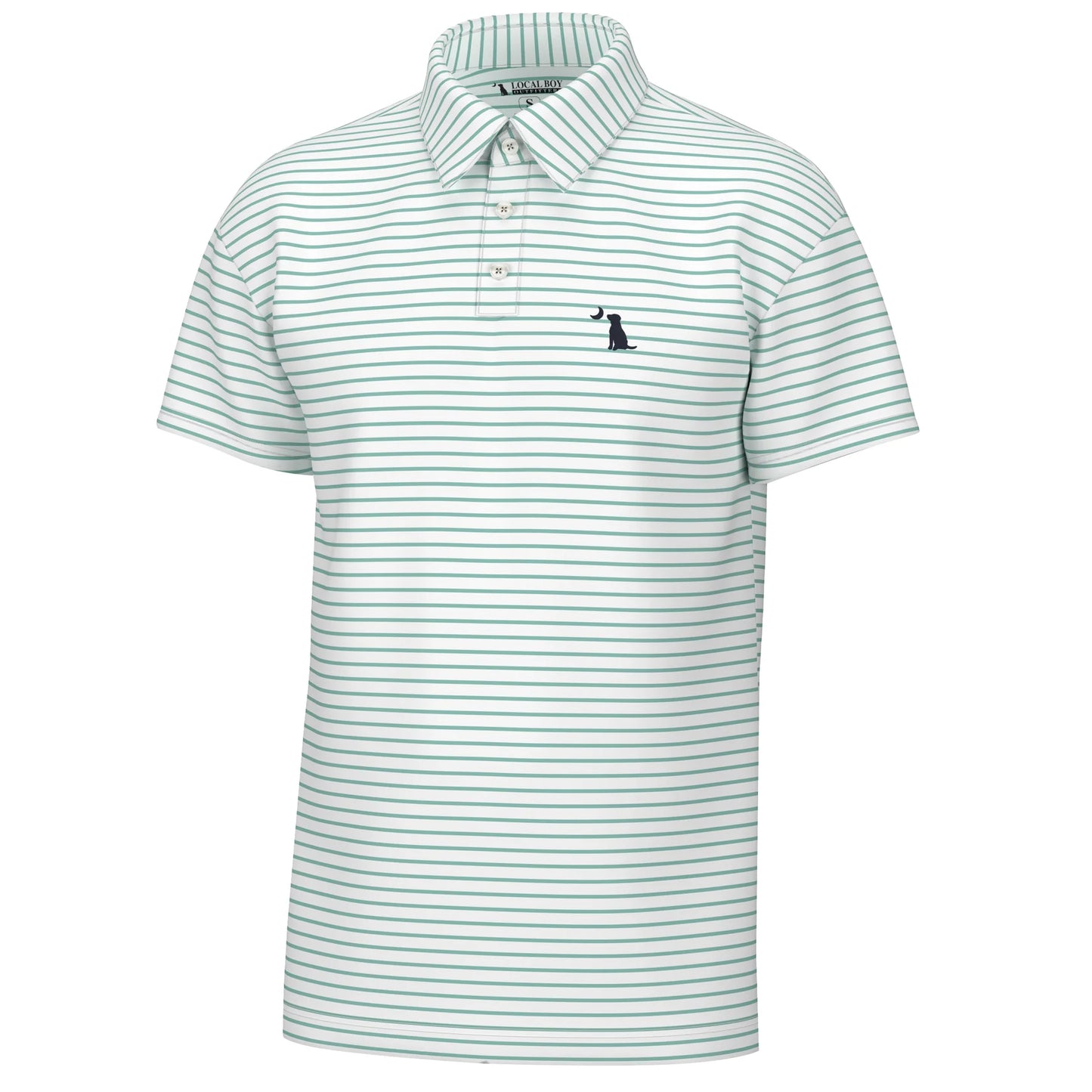 Edisto Polo - Turquoise/White