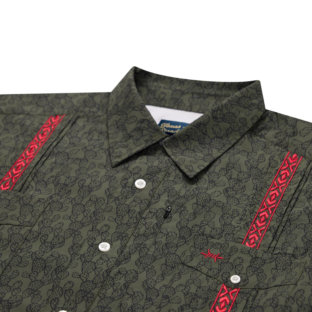 Guayabera Libre - Desert Bloom Green