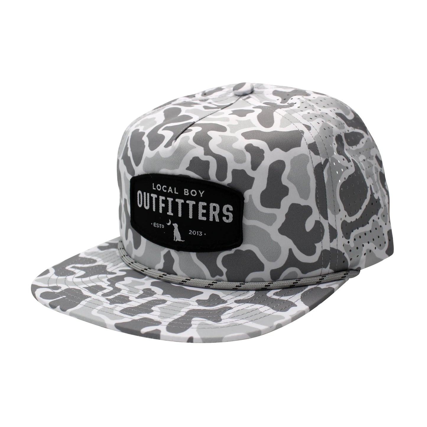 Woven Patch Perf LP Rope Hat - White Localflage