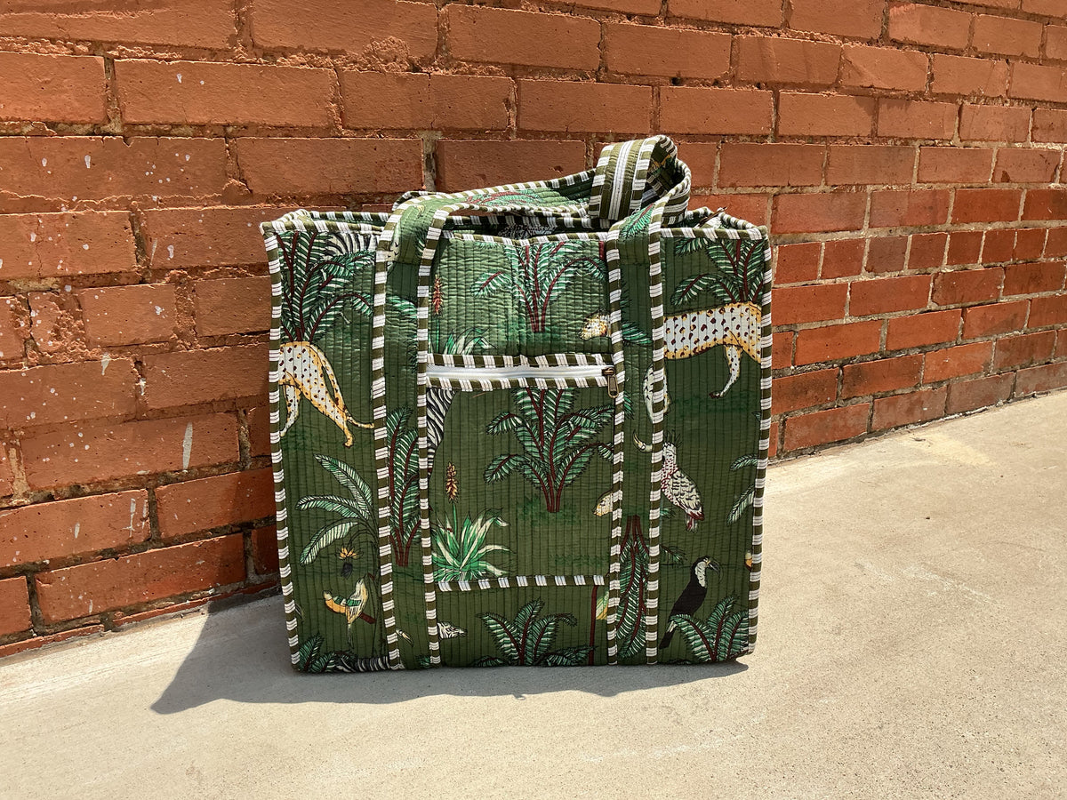 Large Quilted Tote Bag
