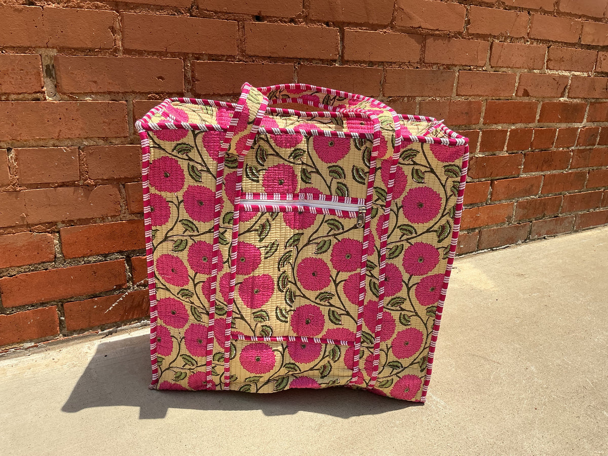 Large Quilted Tote Bag