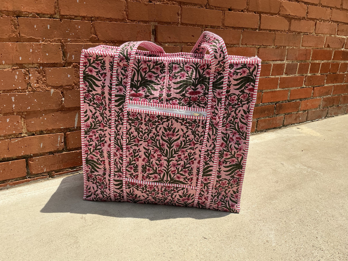 Large Quilted Tote Bag