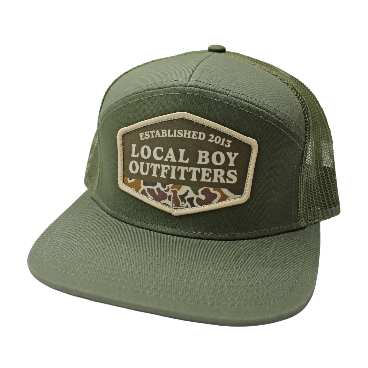 Vintage Established Badge 7 Panel Hat