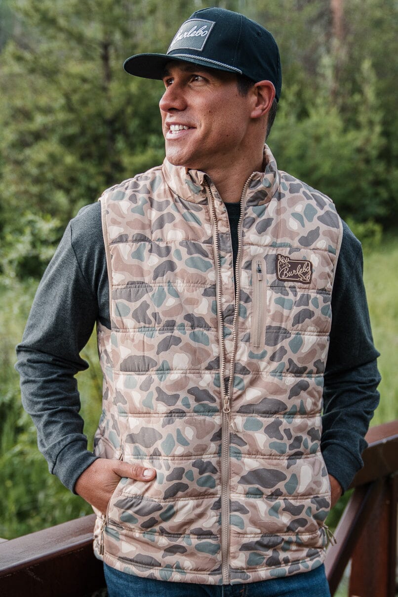 Camo puffer vest online