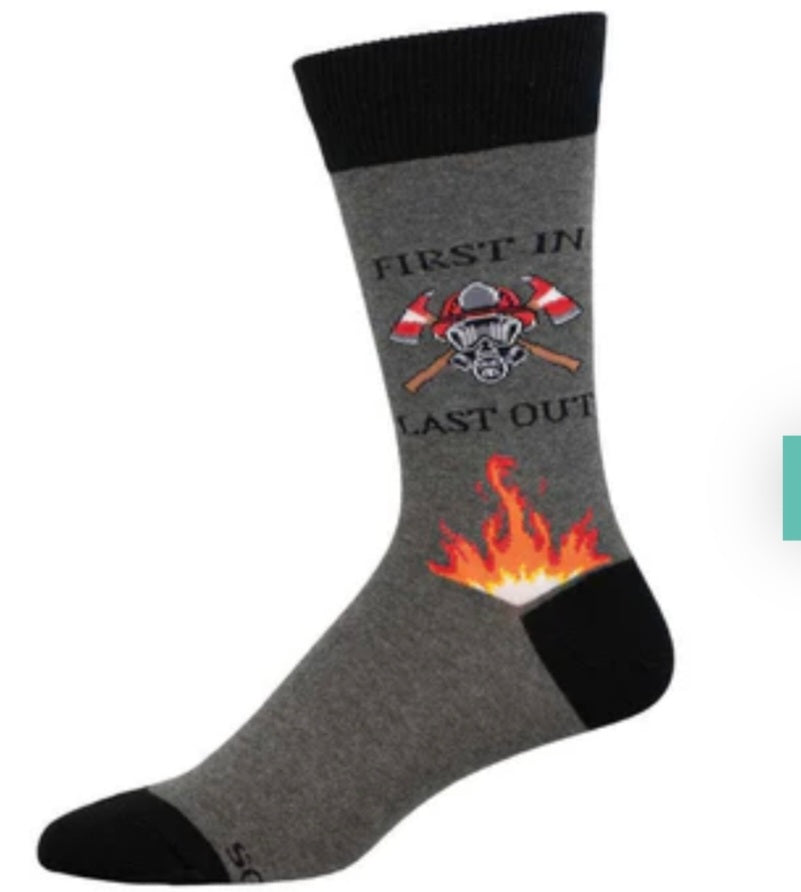 First In-Last Out Socks in Heather Gray | Socksmith