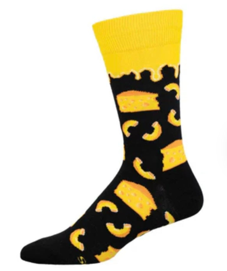 Say Cheese Socks in Black | Socksmith