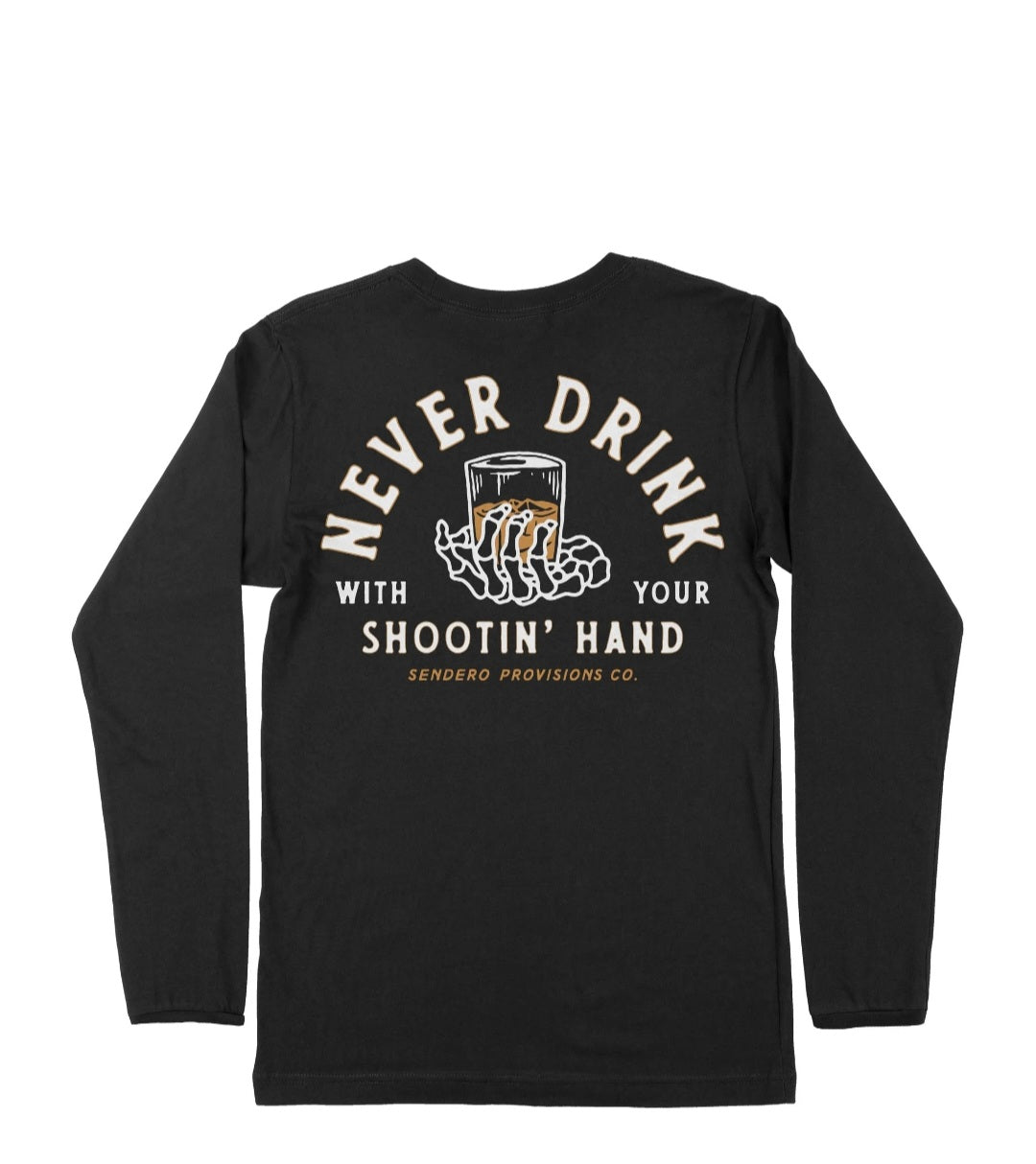 Shootin' Hand Long Sleeve T-Shirt | Sendero