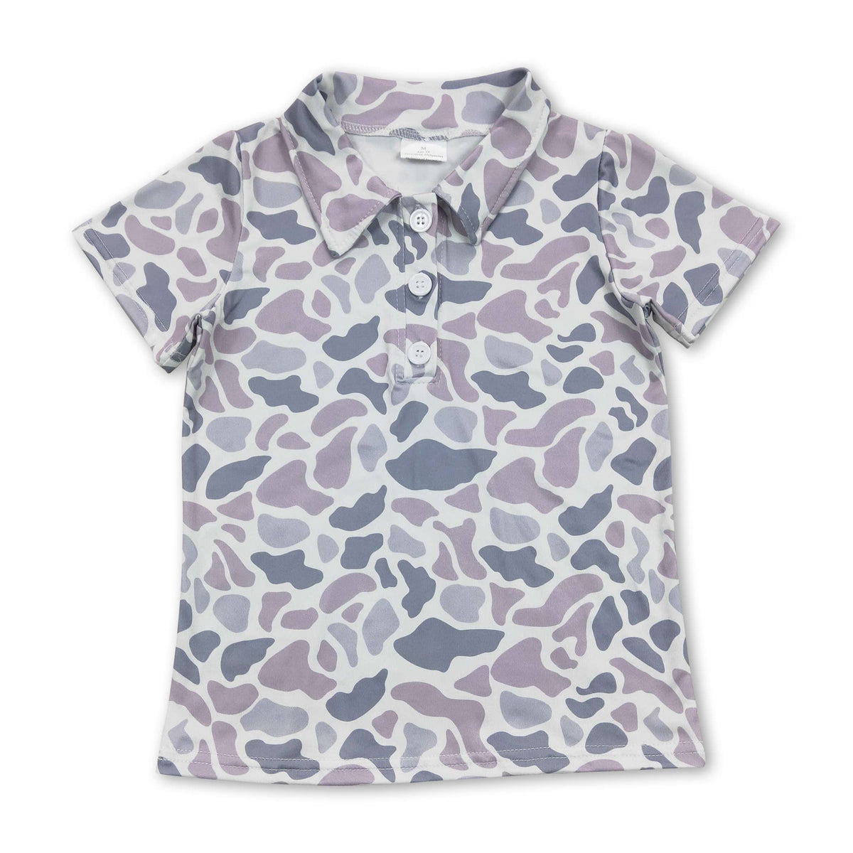 Youth Short Sleeves Camo Polo
