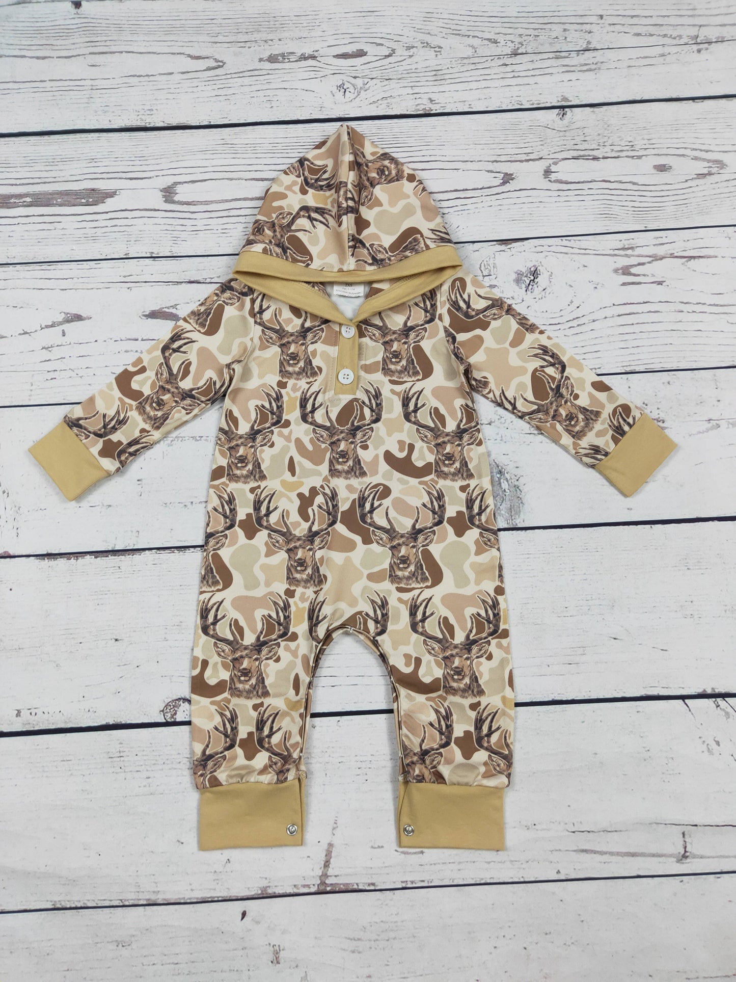 Camouflage Deer Printed Baby Romper| SK