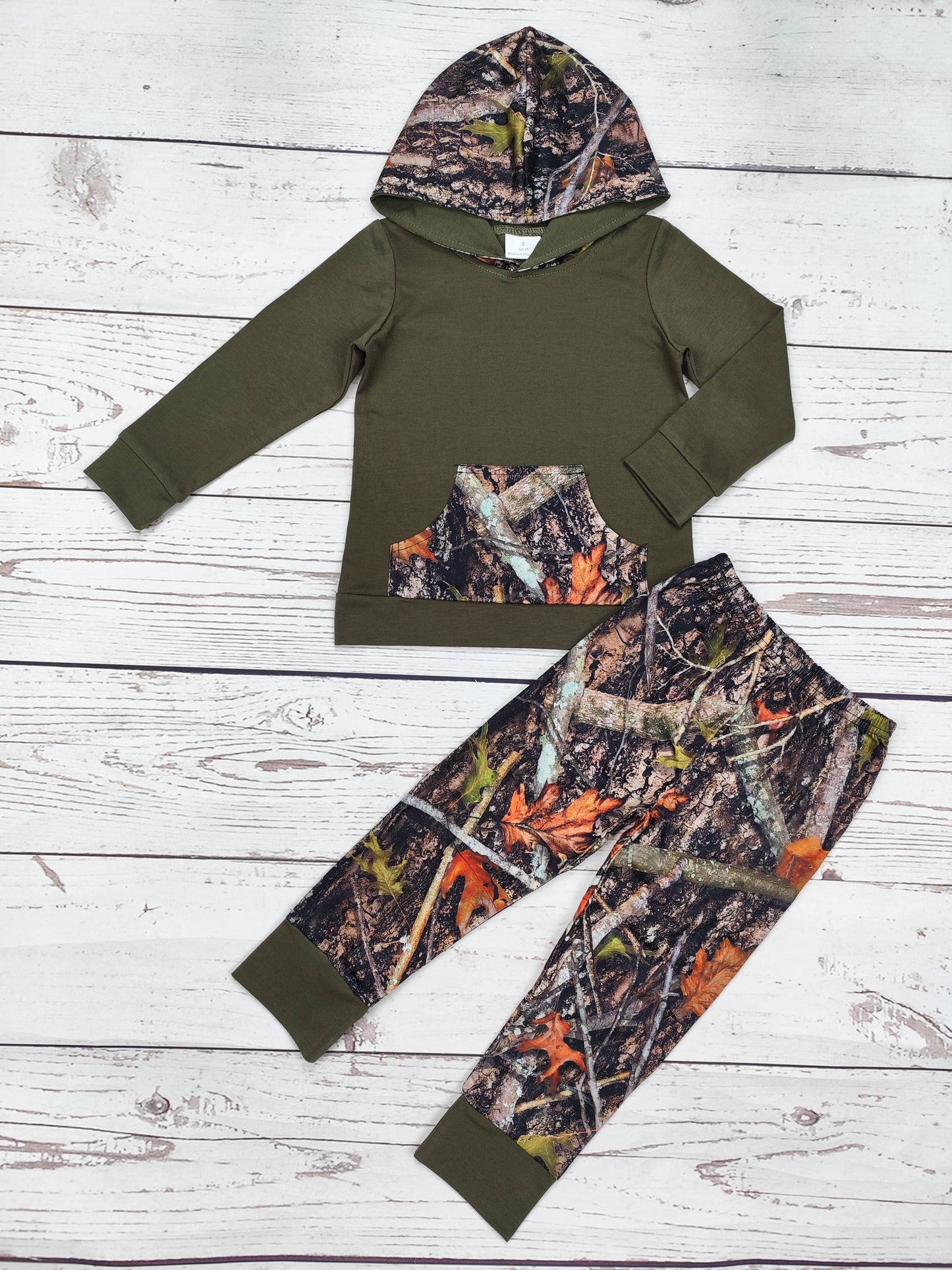 Boys Camouflage Printed Hoodie Pants Set| SK