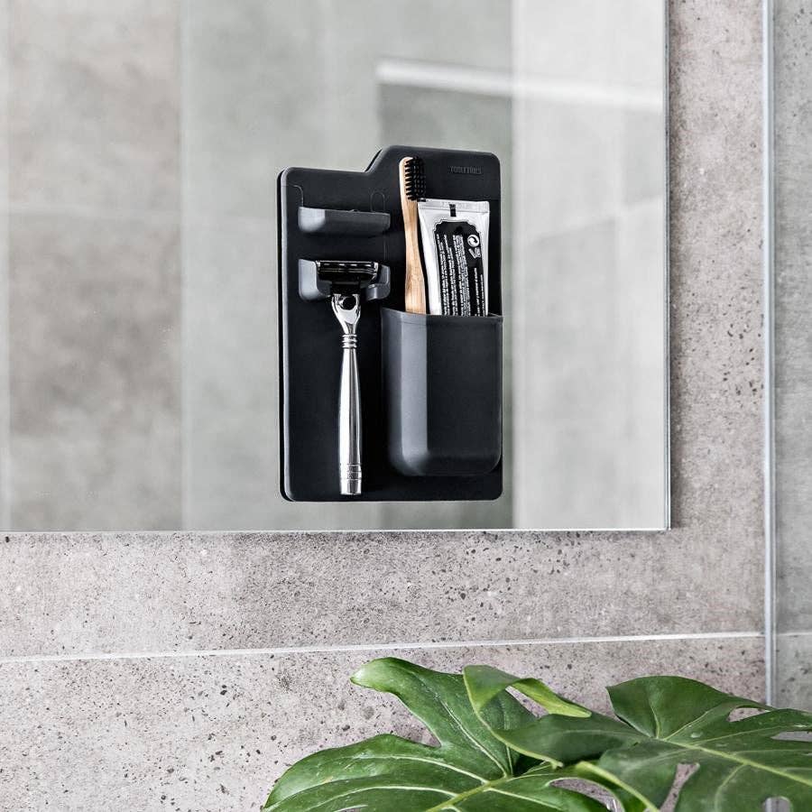 The Harvey Toothbrush & Razor Holder: Charcoal | Tooletries