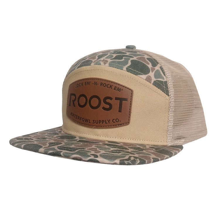 Roost 7 Panel Leather Patch Hat | Fieldstone