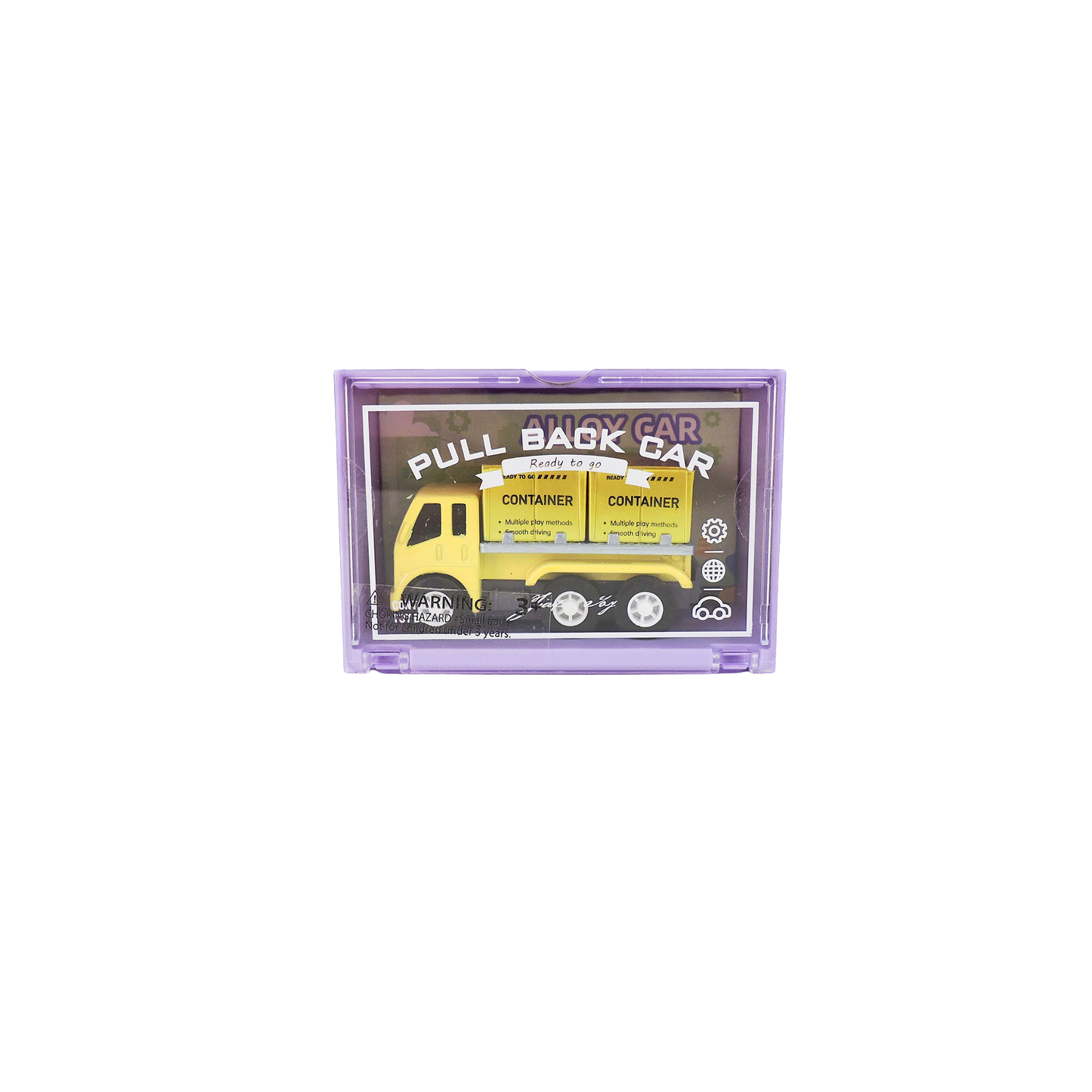 Rollin' Large Diecast Pull-Back Truck in reusable container