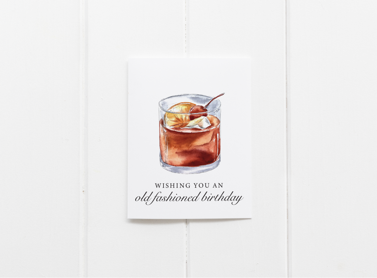 Old Fashioned Birthday Bourbon Greeting Card