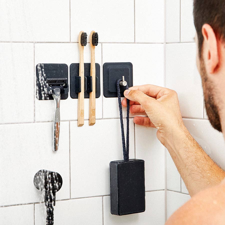 The Arnold/Reusable Hook: Charcoal | Tooletries