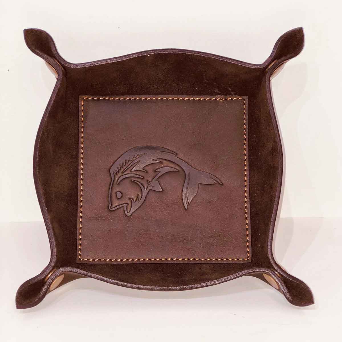 Fish Leather Embossed Valet Tray | The Royal Standard