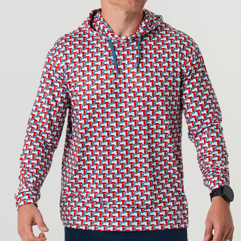 Performance Hoodie in Texas Flag | Burlebo