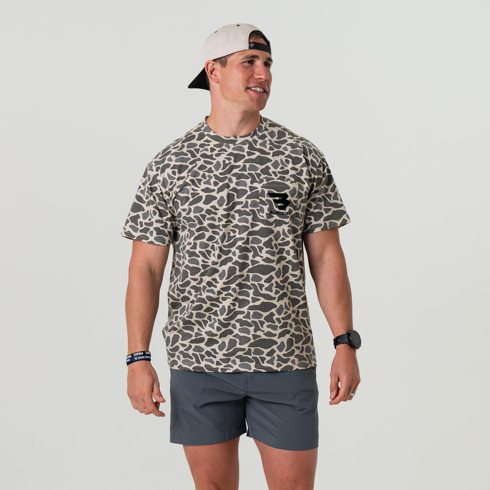 Short Sleeve Classic Camo Flying B Pocket Tee | Burlebo