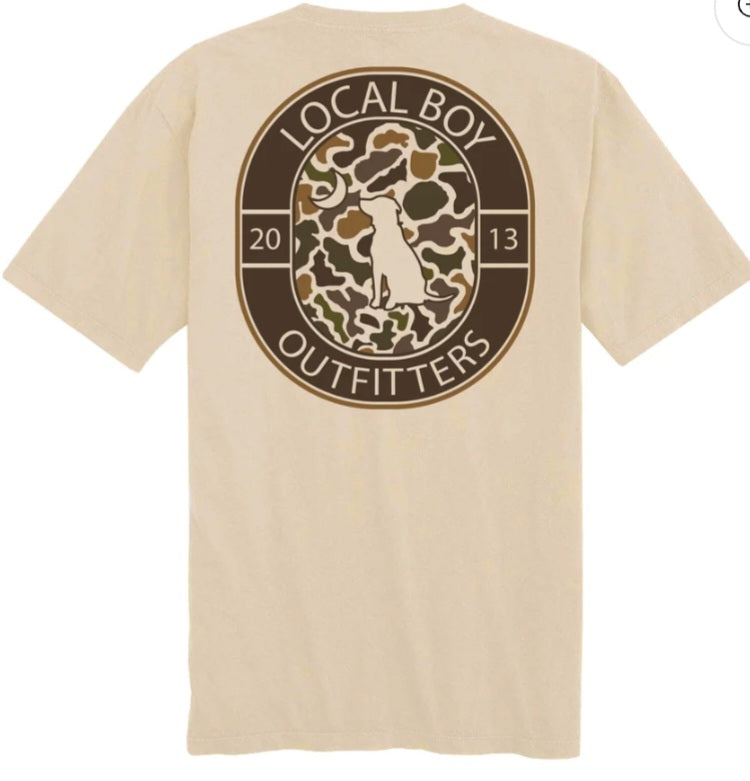 Vintage Crest SS T-Shirt in Latte| Local Boy