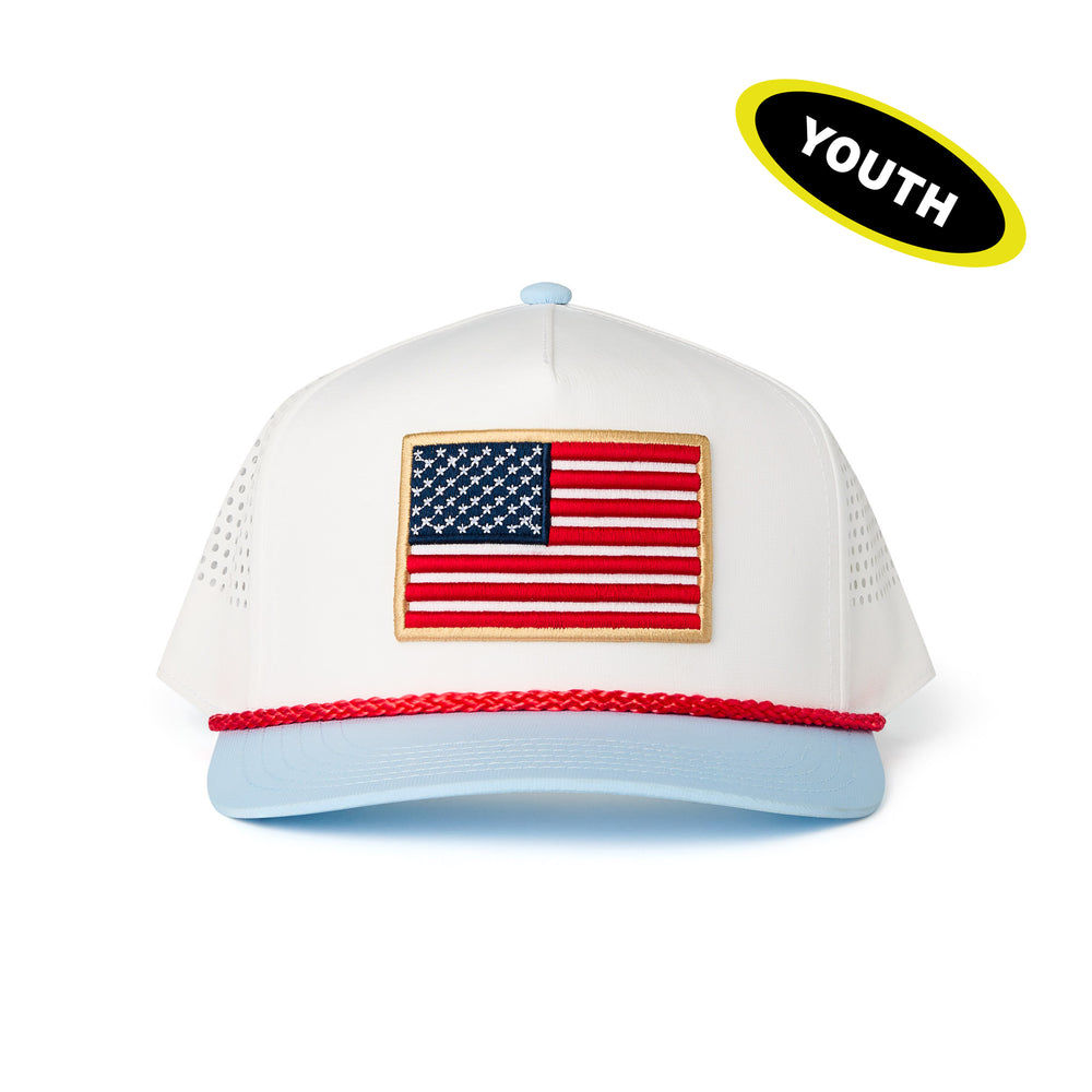 Youth Performance Cap in Old Glory| Burlebo