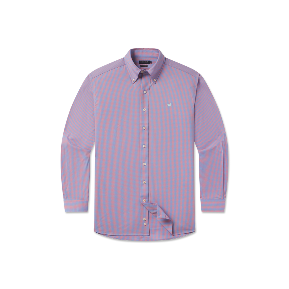 Greene Performance L/S Dress Shirt in Washed Red &Light Blue| Southern Marsh