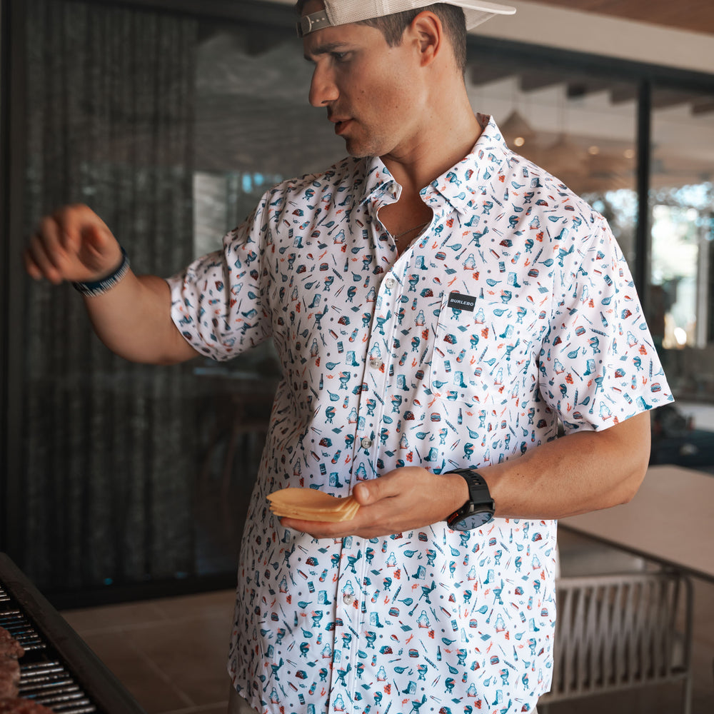 Performance Button Up in Grillmaster | Burlebo